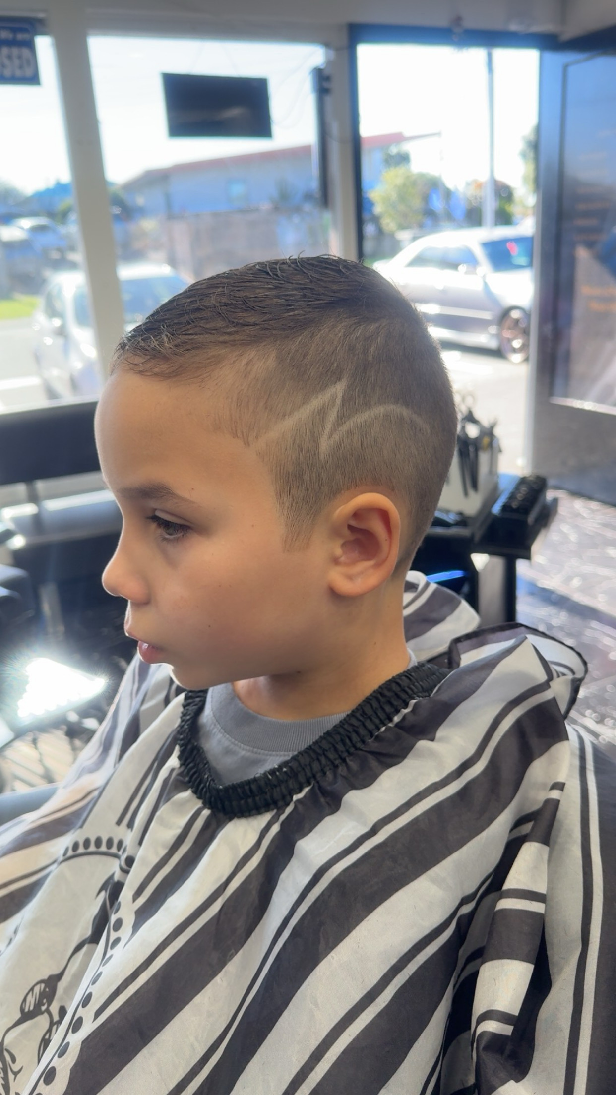 Young client with a tidy short haircut